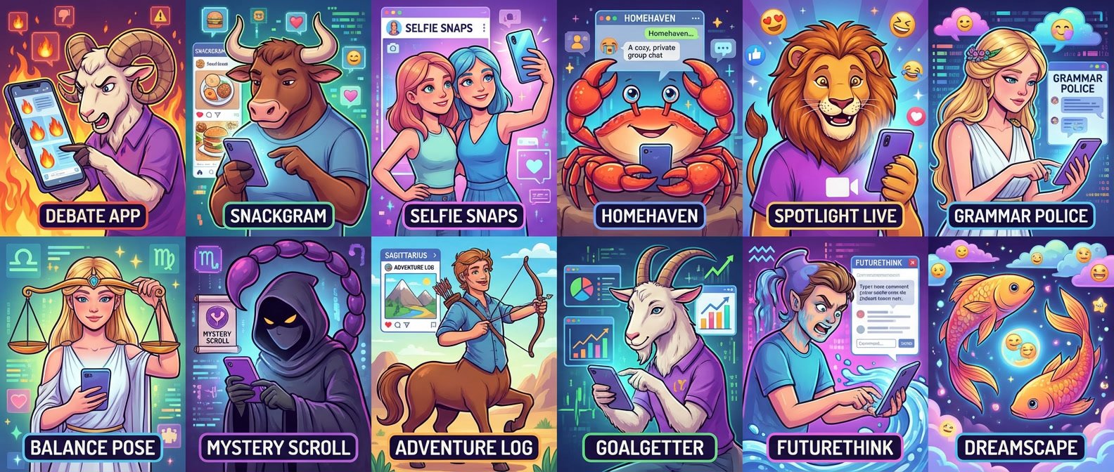 Zodiac signs social media personality online behavior guide