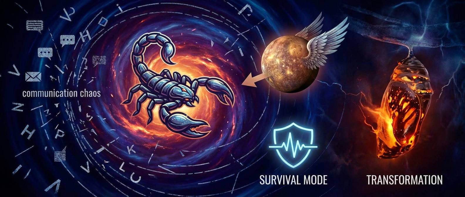 Mercury retrograde Scorpio communication spring 2026 survival guide