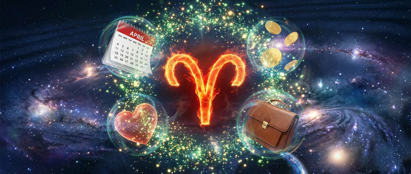 Aries monthly horoscope April 2026 love career money predictions