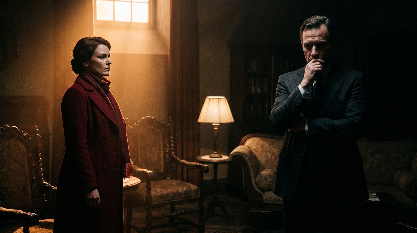 Aries vs Scorpio who would win a fight — two intense figures facing each other in dramatic contrast of fire and shadow, editorial astrology concept